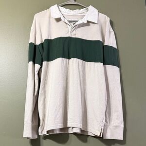 Goodfellow & Co Beige and Dark Green Casual Shirt